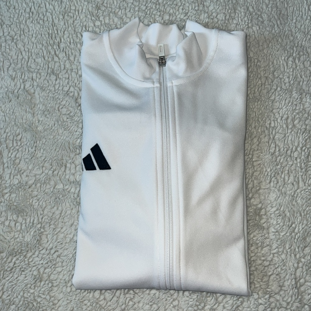 Adidas White Zip-Up Jacket Size Medium